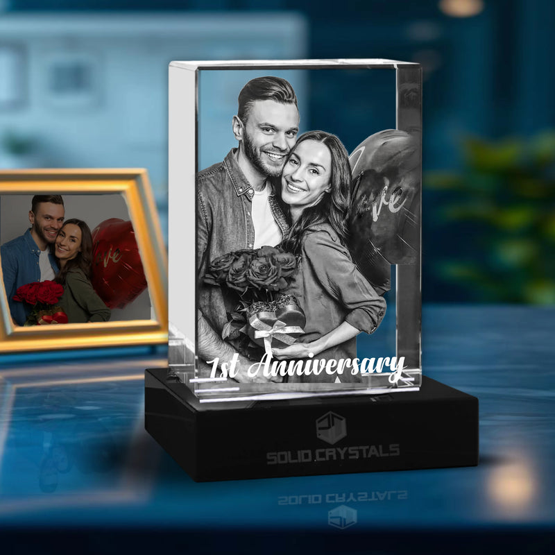 anniversary gift, gift ideas, anniversary gift ideas, 3dcrystal photo, photo crystal