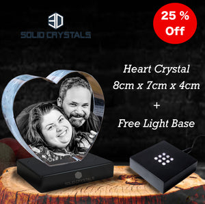 3D Heart Crystal, Crystal Heart, Crystal Photo, Heart Gifts, Personalized Gift, Pet Gift