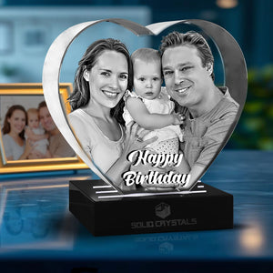Birthday gift for her, custom birthday gift, sentimental birthday present, unique birthday keepsake, personalized birthday crystal, elegant birthday surprise