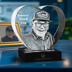 Personalized memorial gift, 3D remembrance crystal, custom sympathy keepsake, in loving memory gift, loss of loved one tribute, engraved memorial crystal