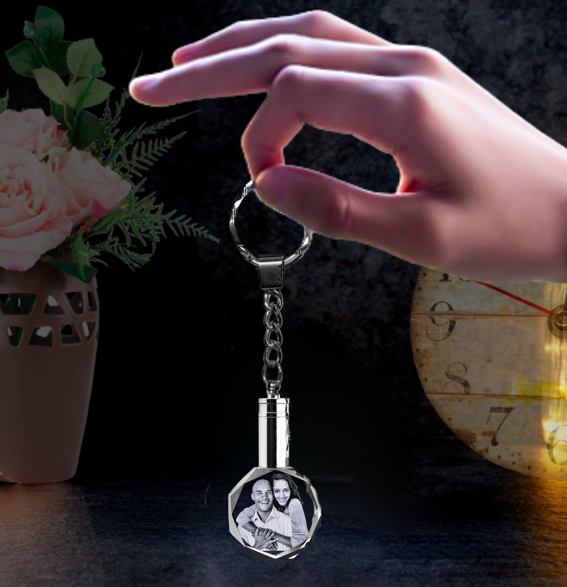 2D Crystal, Personalized keyring, Custom keychain, Engraved keyring, Custom name keyring, Photo keyring, Unique keyring gift, Personalized leather keyring, Custom metal keyring, Keyring with initials, Handmade keyring