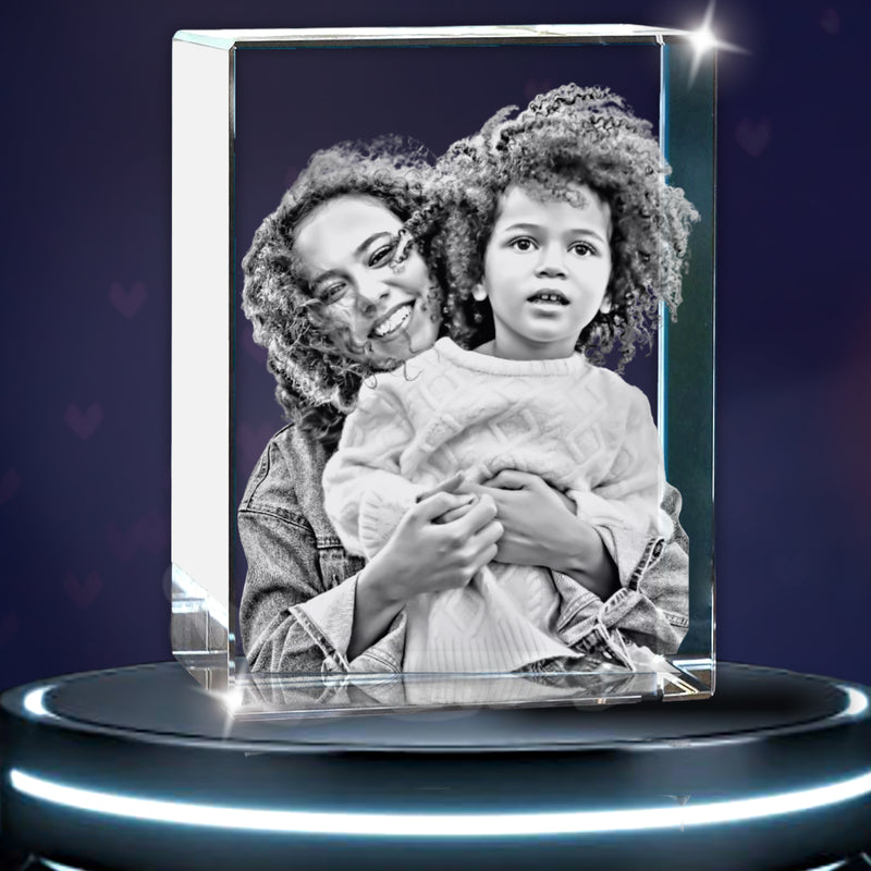 3D crystal, personalized gift, custom engraving, photo crystal, glass art, laser etching, unique keepsake, premium quality, luxury decor, bespoke design