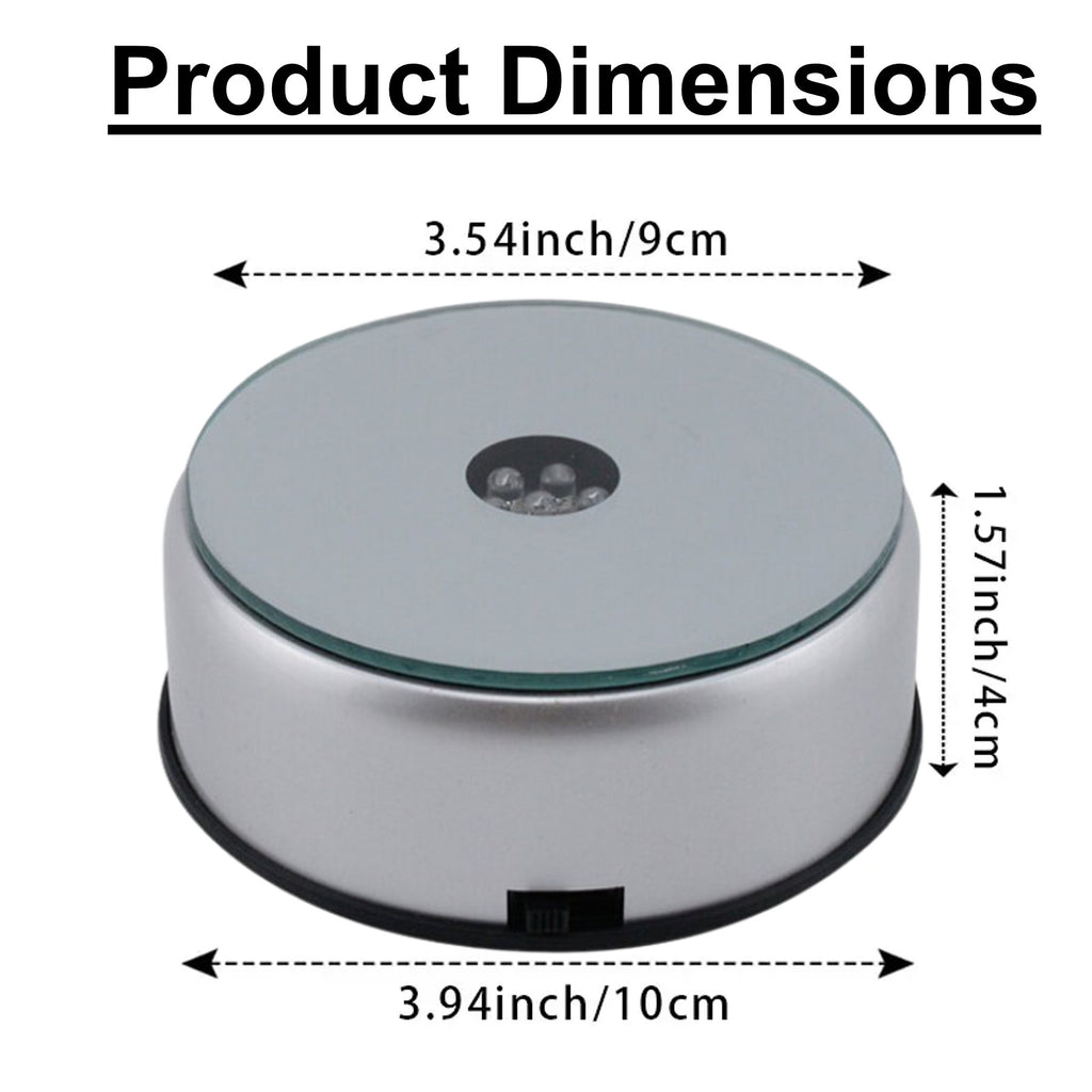 Rotating Light Base For Crystals - LED Light Base|(Battery and Mains Operated)