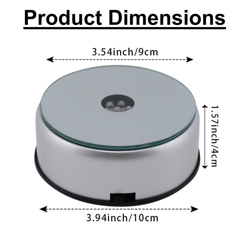Rotating Light Base For Crystals - LED Light Base|(Battery and Mains Operated)