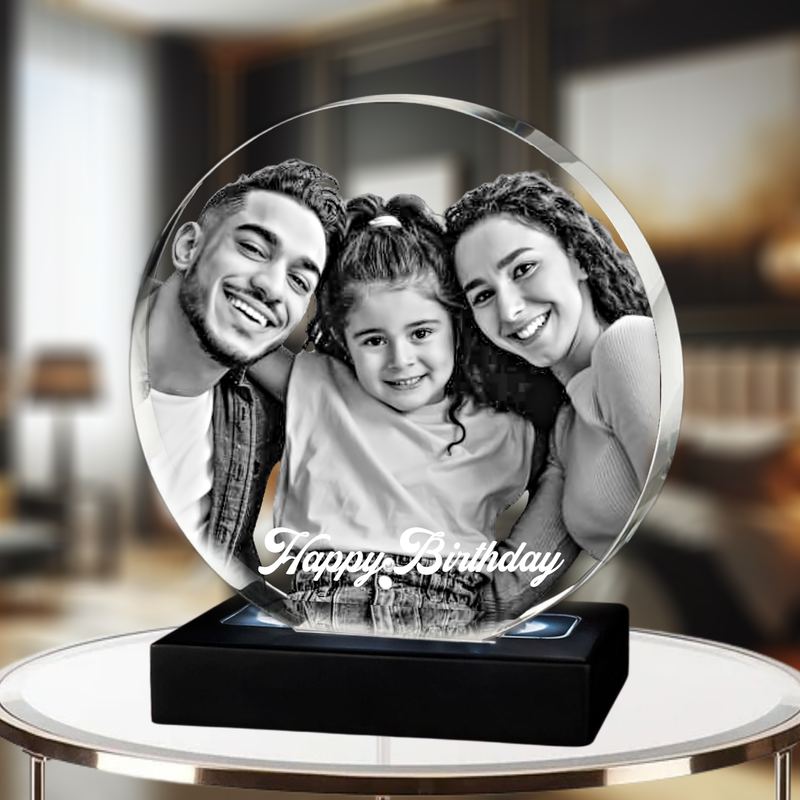 Father’s Day 3D laser photo crystal – unique gift idea