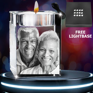 tealight, LED light, Tealight Candle, 3d to 2D, Memorial crystal, crystal memorial, pet crystal, pet memorial crystal