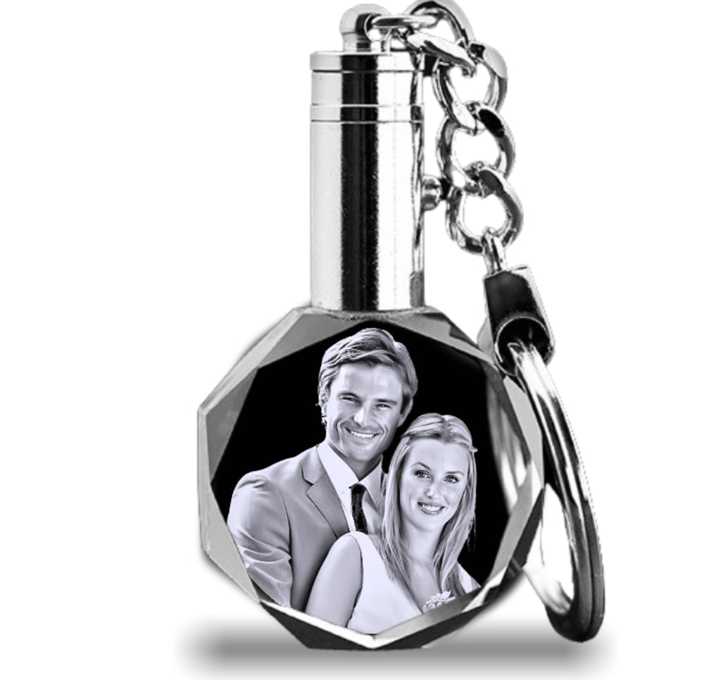 2D Memorial Octagon Led Keychain