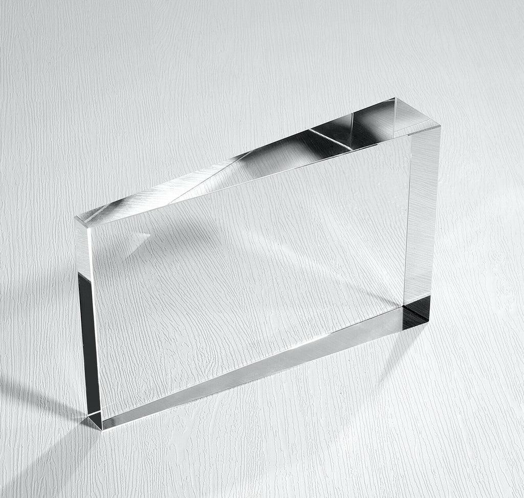 Photo Crystal  Plaque Gift  – 150mmx100mmx30mm - Solid Crystals | 3D Photo Crystal Shop | Laser engraved Glass Awards & Trophies