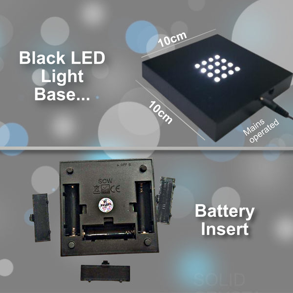 LED Square Light Stand Base Solid Crystal Solid Crystals