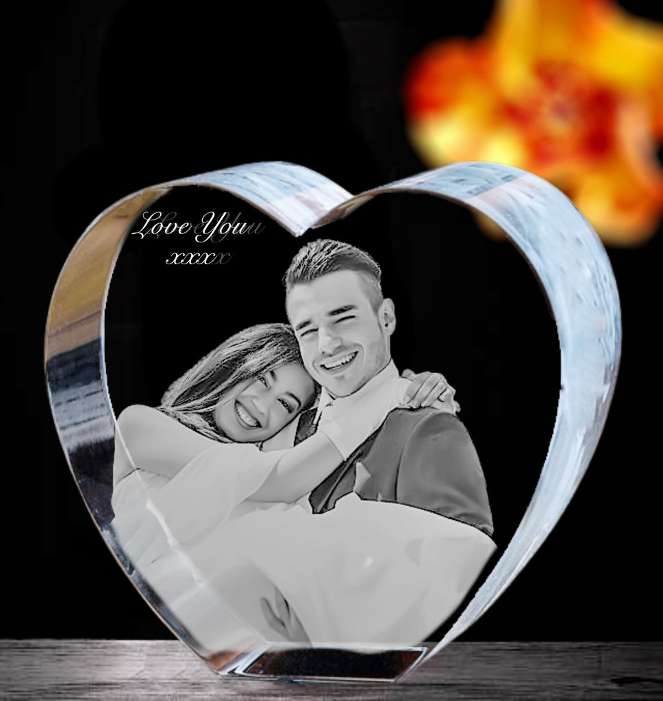 3D Heart Crystal - Small|Medium|Large