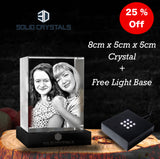 Small Rectangular Crystal plus Free Light Base