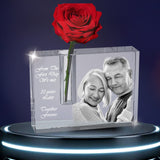 3D Crystal, google, twitter, instagram, tiktok, Vase, Personalised vase, crystal vase