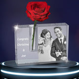 2D Crystal Rectangular Bud Vase