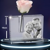 3D Crystal, google, twitter, instagram, tiktok, Vase, Personalised vase, crystal vase