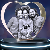 3D crystal, Personalized 3D crystal, 3D crystal photo, Custom 3D crystal engraving, 3D crystal gift, Laser engraved crystal, 3D crystal keepsake, 3D crystal art, Crystal photo block, 3D crystal memorial