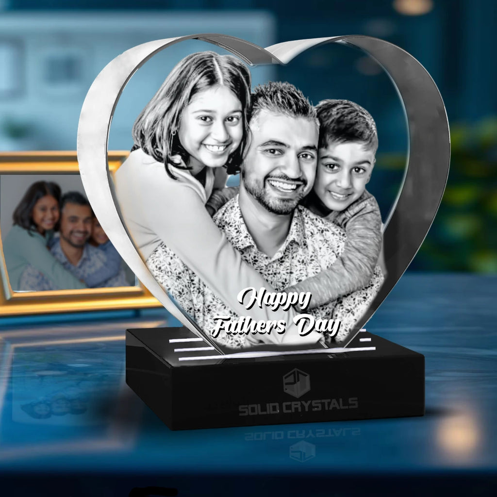 Personalized Custom 3D Photo Engraved Crystal (Medium