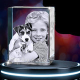 rectangular crystal, 3d crystal, pet gift, memorial gift, pet memorial gift, 