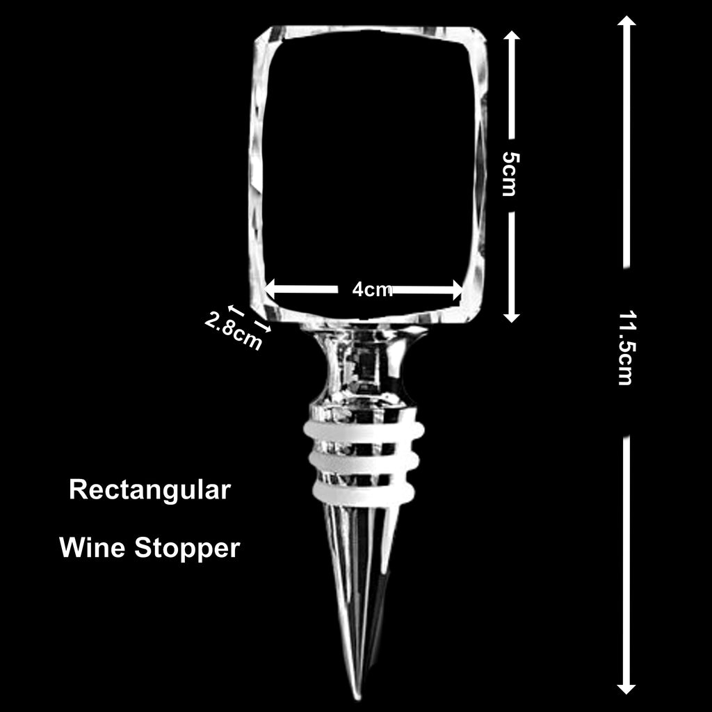 Rectangular Wine Stopper Solid Crystals