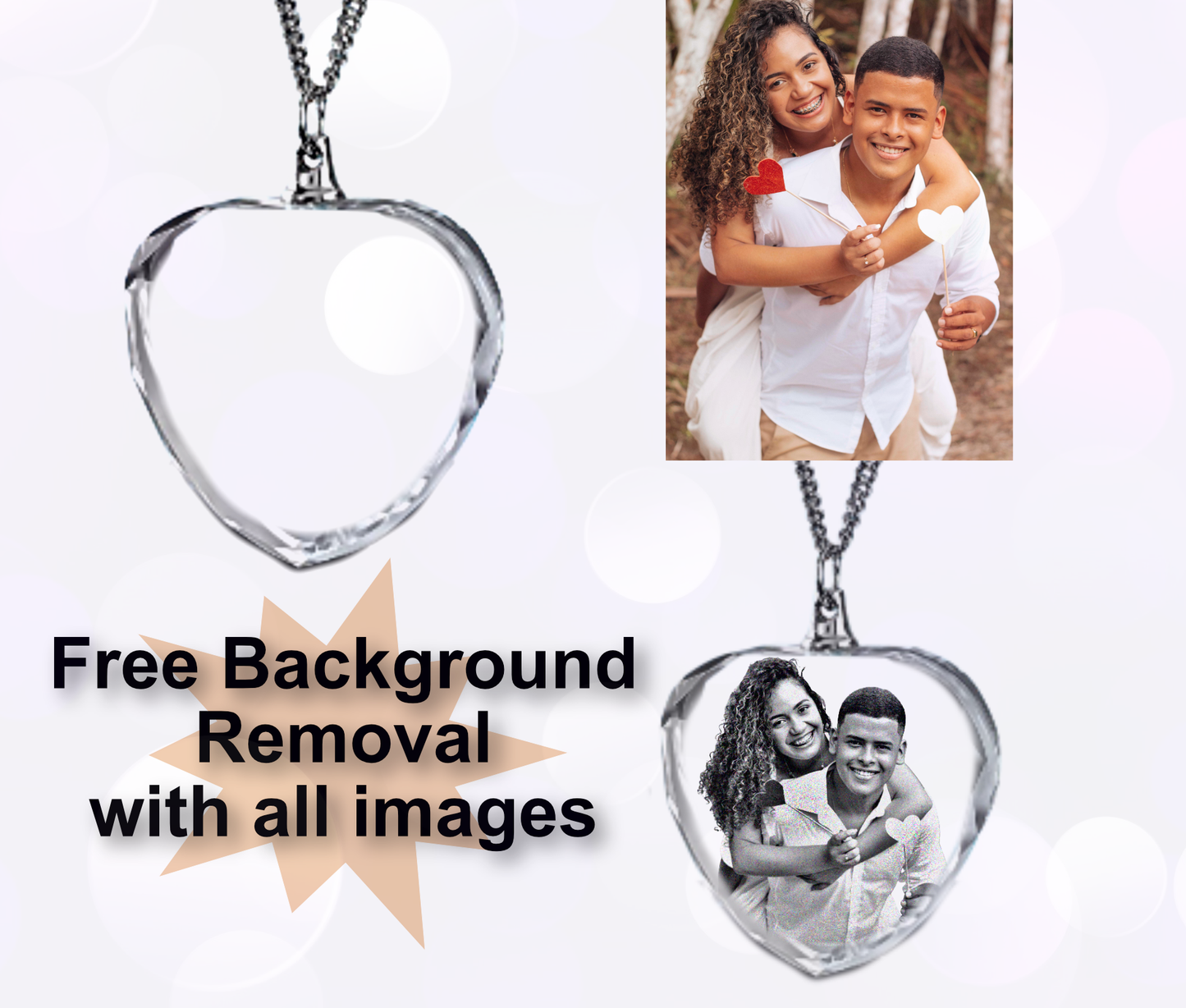 Heart necklace, heart pendant