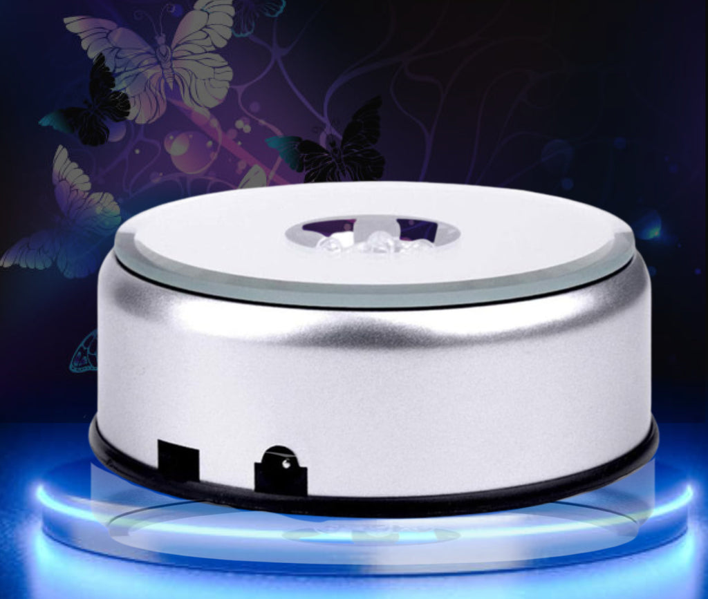 Rotating Light Base For Crystals - LED Light Base|(Battery and Mains Operated)