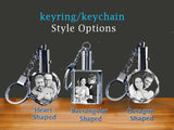 keyring,  personalised keyring, rectangular keyring, glass keyring, LED Keyring, keychain