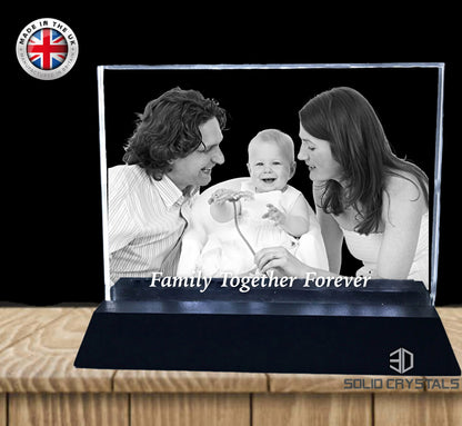 Free LED Light-Up Stand - 2D Glass Crystal - Solid Crystals | 3D Photo Crystal Shop | Laser engraved Glass Awards & Trophies