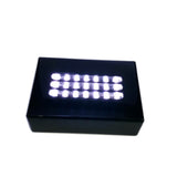 Black Lacquer Wooden Led Light Base - White lights Piano Finish