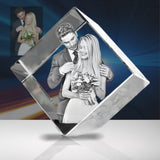 3D CRYSTAL DIAMOND, 3D CRYSTAL, BLOCK, CUBE, Diamond 3D crystal, personalized crystal, laser engraved, luxury, custom crystal diamond shaped, diamond keepsake, glass, sparkling, elegant, timeless, bespoke