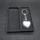 2D Memorial Heart Led Keychain - Solid Crystals | 3D Photo Crystal Shop | Laser engraved Glass Awards & Trophies