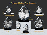 3D Crystal Prestige -2.5kg/ XLarge /170x135x60mm - Solid Crystals | 3D Photo Crystal Shop | Laser engraved Glass Awards & Trophies