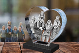 Extra X Large 3D Heart Crystal  - 200x135x60mm - Solid Crystals | 3D Photo Crystal Shop | Laser engraved Glass Awards & Trophies