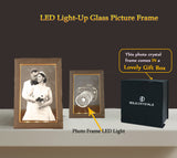 2D LED Light-Up Glass Picture Frame - Solid Crystals | 3D Photo Crystal Shop | Laser engraved Glass Awards & Trophies