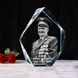 3D Memorial Prestige - Xtra Large - 2.5kg -170x135x60mm - Solid Crystals | 3D Photo Crystal Shop | Laser engraved Glass Awards & Trophies