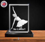 2D Photo in Glass  Gift 3D crystal, personalized gift, custom engraving, photo crystal, glass art, laser etching, unique keepsake, premium quality, luxury decor, bespoke design
